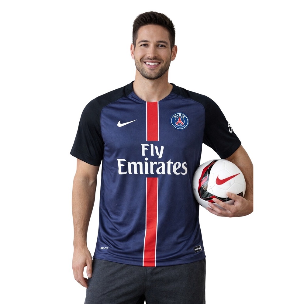 Nike Paris Saint-Germainā 2015-16 Home Jersey Mens XL Blue PSG Fly Emirates